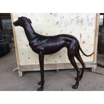Жизнь Размер бронзовая статуя металл ремесла собака для продажи
